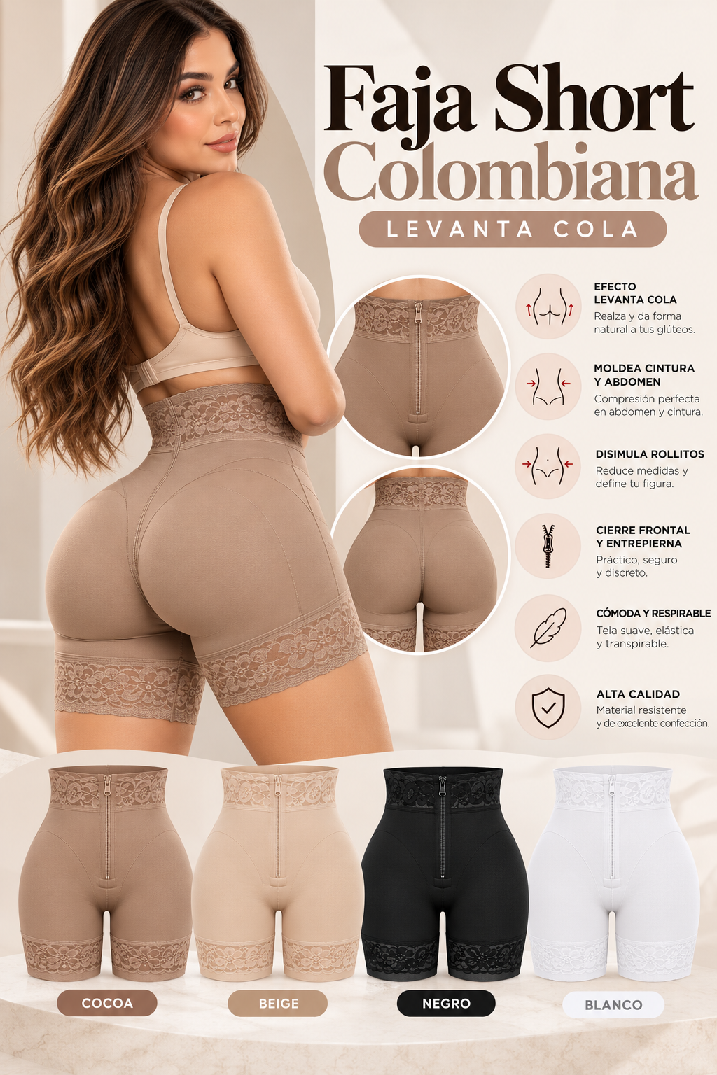 FAJA SHORT LEVANTA COLA